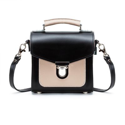 Zatchels Handmade Leather Sugarcube Handbag - Cafe Noir